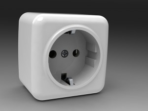 bundle power sockets and light switch 3D 모델