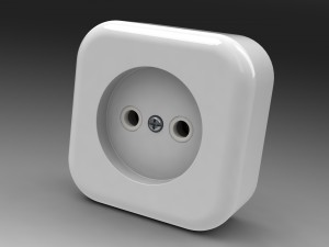 bundle power sockets and light switch 3D 모델
