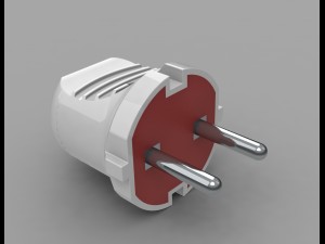 bundle electric plugs and power socket 3D Модель