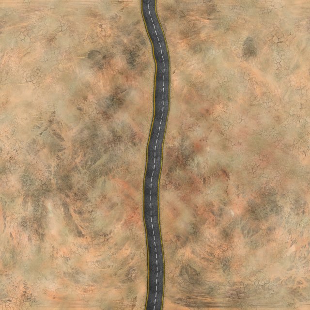 desert road Modelo 3D .c4d .max .obj .3ds .fbx .stl .blend 