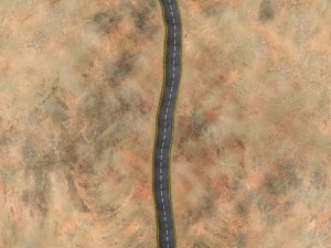 desert road 3Dモデル