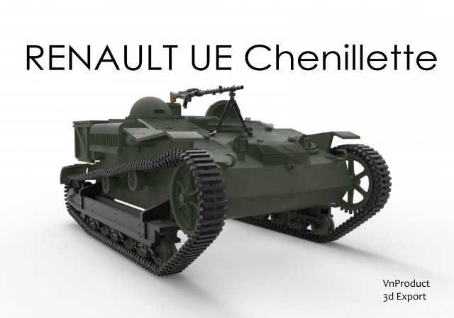 renault ue chenillette 3Dモデル .c4d .max .obj .3ds .fbx .stl .blend 