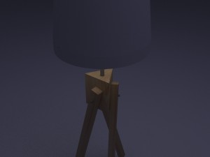 tripod desk lamp 3D 模型