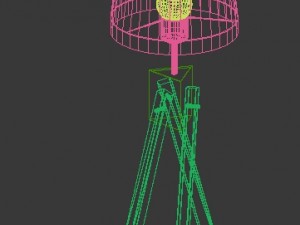 tripod desk lamp 3D 模型