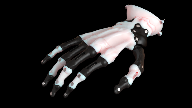 hand prosthesis the current anatomical model Model Cetak 3D .c4d .max .obj .3ds .fbx .stl .blend 