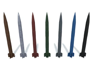 架空のミサイル 1 3Dモデル