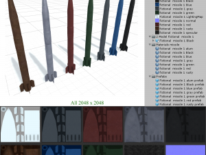 fictional missile 1 3D 모델