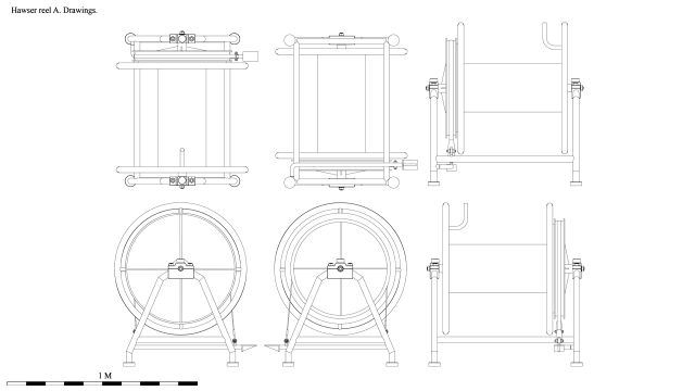 Hawser reel a drawings 3D Model .c4d .max .obj .3ds .fbx .stl .blend 