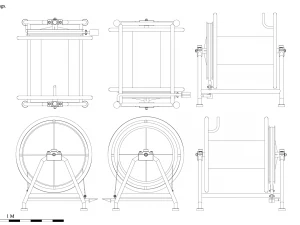 ホーサーリールの図面 3Dモデル