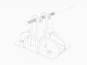 ネジ止め図 3Dモデル