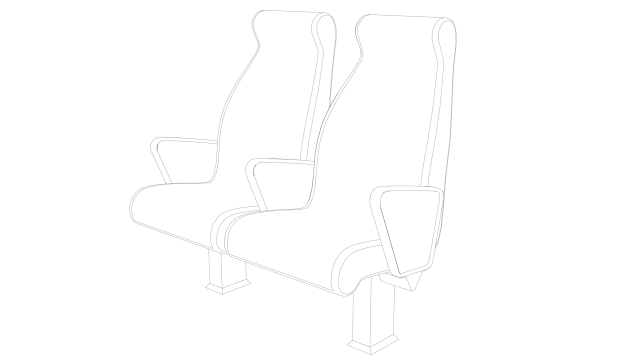 Passenger seat A 2 Drawings 3D मॉडल .c4d .max .obj .3ds .fbx .stl .blend 