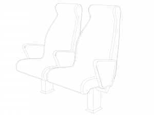Passenger seat A 2 Drawings 3D मॉडल