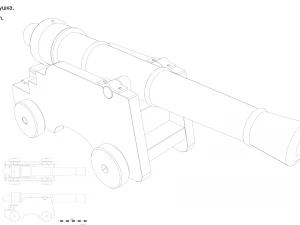 सजावटी तोप चित्र 3D मॉडल