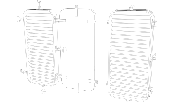 Air door A Drawings 3D Model .c4d .max .obj .3ds .fbx .stl .blend 