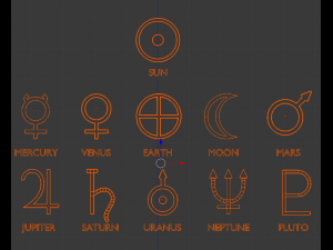 solar system symbols from nasa 3D मॉडल