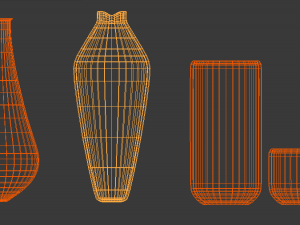 27 simple vases 3D Model