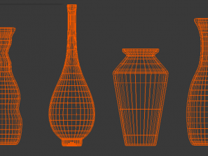 27 simple vases 3D Model