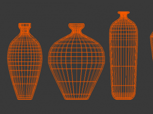 27 simple vases 3D Model