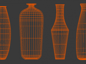 27 simple vases 3D Model