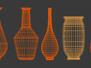 27 simple vases 3D Model