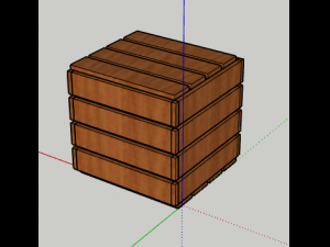 wooden box 3D Model