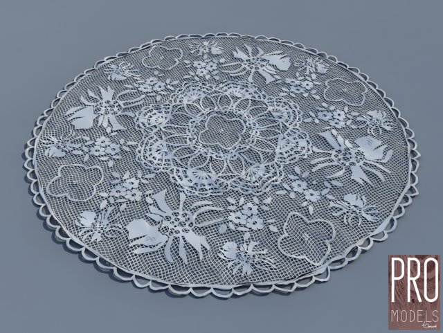 tablecloth round 3D Модель .c4d .max .obj .3ds .fbx .stl .blend 