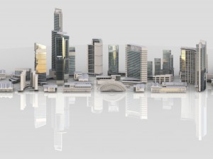 city building kitbash collection 3D Model