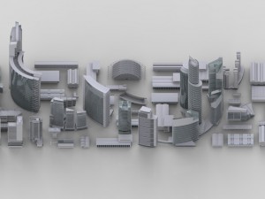 city building kitbash collection 3D Model