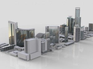 city building kitbash collection 3D Model