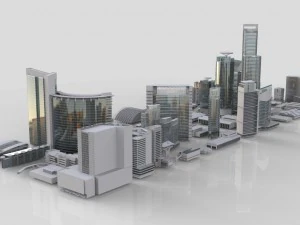 city building kitbash collection 3D Model