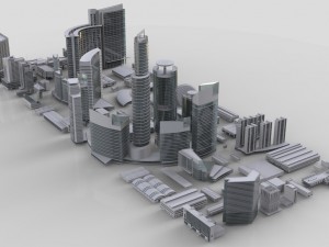city building kitbash collection 3D Model