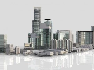 city building kitbash collection 3D Model