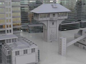 city building kitbash collection 3D Model