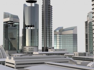 city building kitbash collection 3D Model