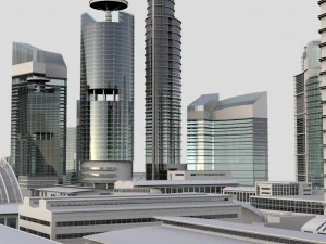 city building kitbash collection 3D Model