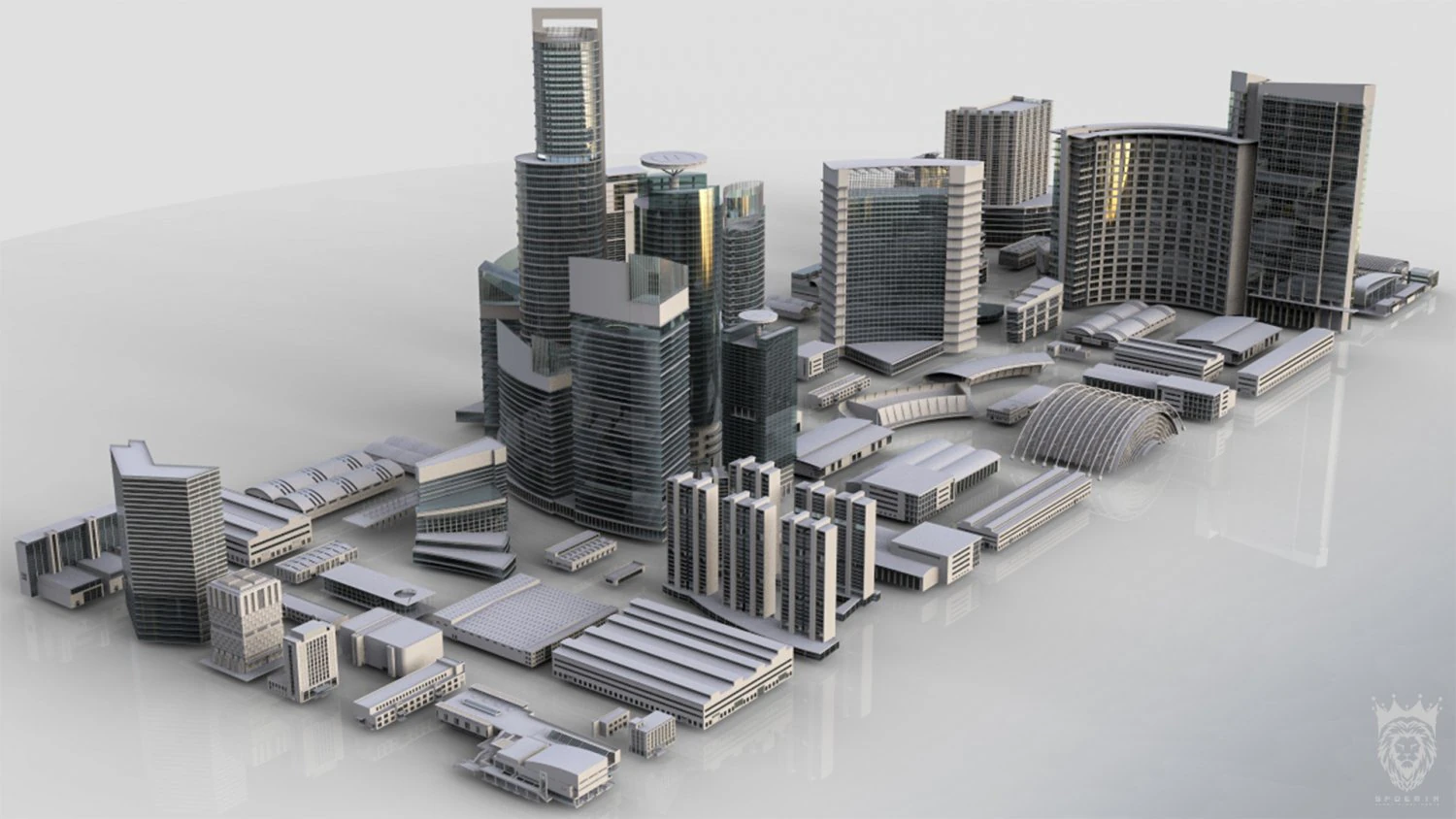 city building kitbash collection 3D Model .c4d .max .obj .3ds .fbx .stl .blend 
