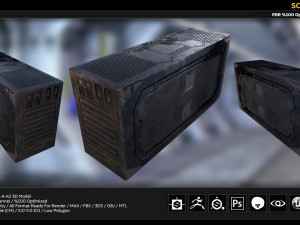 sci-fi box 3Dモデル