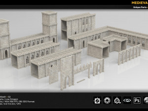 medieval kitbash 02 3D Модель