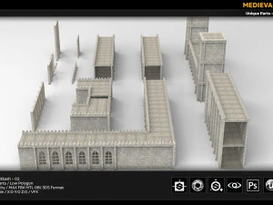 medieval kitbash 02 3D Model