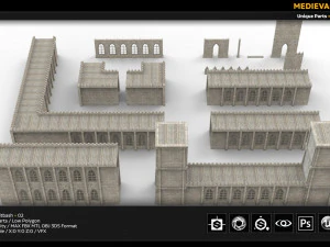 medieval kitbash 02 3D Model