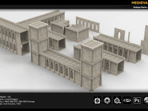 medieval kitbash 02 3D Model