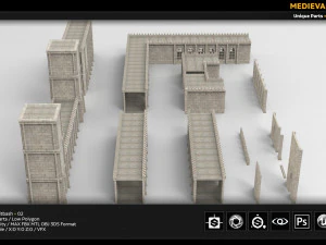 medieval kitbash 02 3D Model