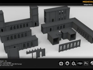 medieval kitbash 02 3D Model