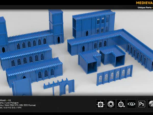 medieval kitbash 02 3D Model