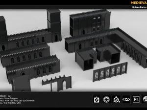 medieval kitbash 02 3D Model