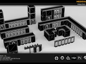 medieval kitbash 02 3D Model