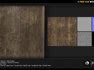 4 pbr wood material Texturas CG