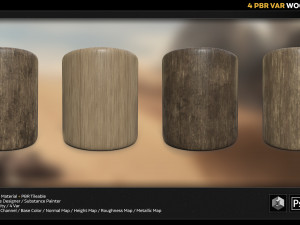 4 pbr wood material CG テクスチャ