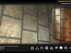 10 pbr golden pattern material CG Textures
