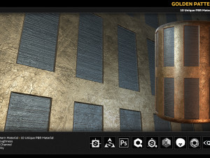 10 pbr golden pattern material CG Textures